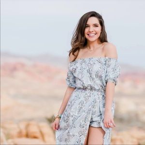 Plum Pretty Sugar romper with side slit